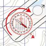 Taking a bearing with a compass